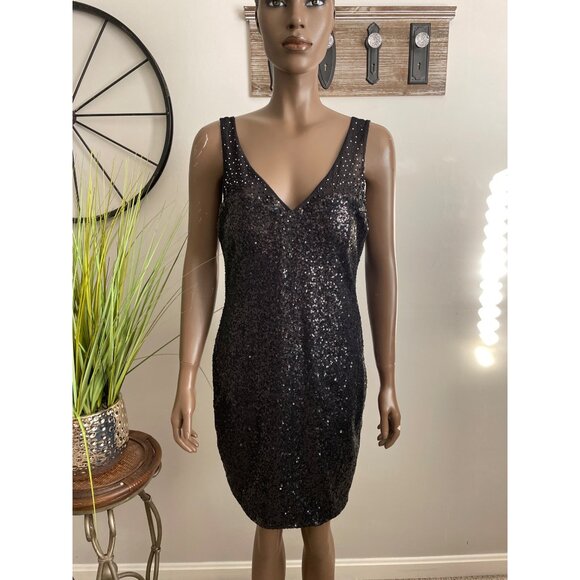 Love Reign Dresses & Skirts - LOVE REIGN Black Sequin Sleeveless Cocktail Dress Size 15